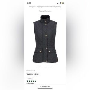 Wray Gilet Barbour vest.  Like new cond